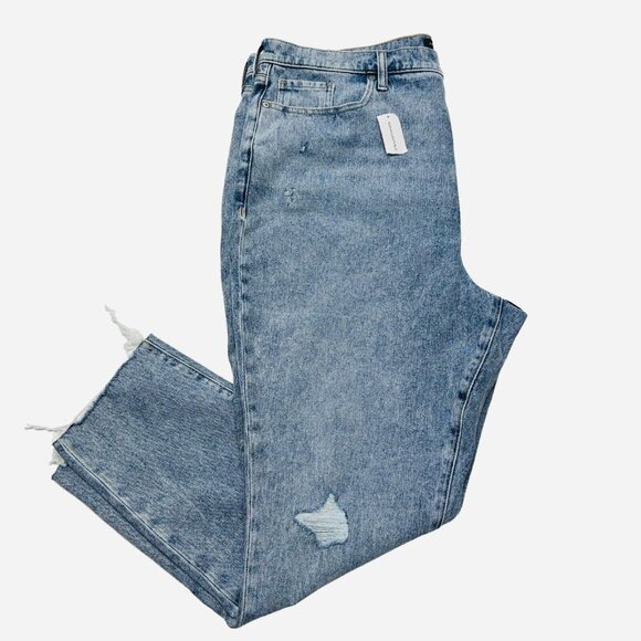 Banana Republic Womens Jeans High Rise Slim Blue Acid Wash Ankle Plus Size - Picture 1 of 10